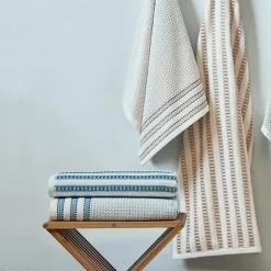 Linnea Drap de bain coton 100x150cm SANTORINI rayures jaune