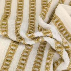 Linnea Drap de bain coton 100x150cm SANTORINI rayures jaune
