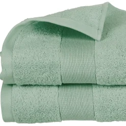 Serviette De Toilette|Atmosphera Créateur D'Intérieur Drap de bain Essentiel - coton 450 gr/m² - vert céladon 100x150 cm - Atmosphera