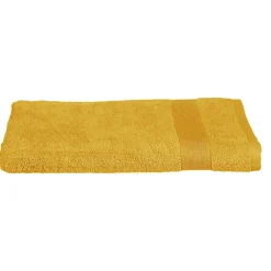 Atmosphera Créateur D'Intérieur Drap de bain Essentiel - coton 450 gr/m² - jaune moutarde 100x150 cm - Atmosphera