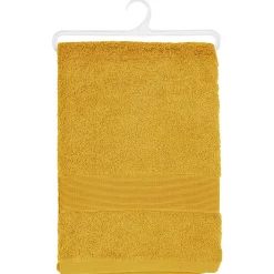 Atmosphera Créateur D'Intérieur Drap de bain Essentiel - coton 450 gr/m² - jaune moutarde 100x150 cm - Atmosphera