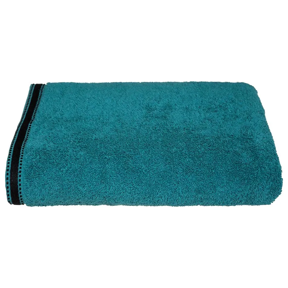 Atmosphera Créateur D'Intérieur Drap de bain Joia - coton 550 gr/m² - bleu canard 100x150 cm - Atmosphera