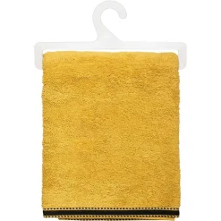 Atmosphera Créateur D'Intérieur Drap de bain Joia - coton 550 gr/m² - jaune moutarde 100x150 cm - Atmosphera