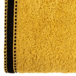 Atmosphera Créateur D'Intérieur Drap de bain Joia - coton 550 gr/m² - jaune moutarde 100x150 cm - Atmosphera