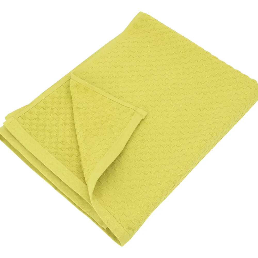 Serviette De Bain|Linnea Drap de bain éponge coton 100x170 cm coton DAMA vert chartreuse