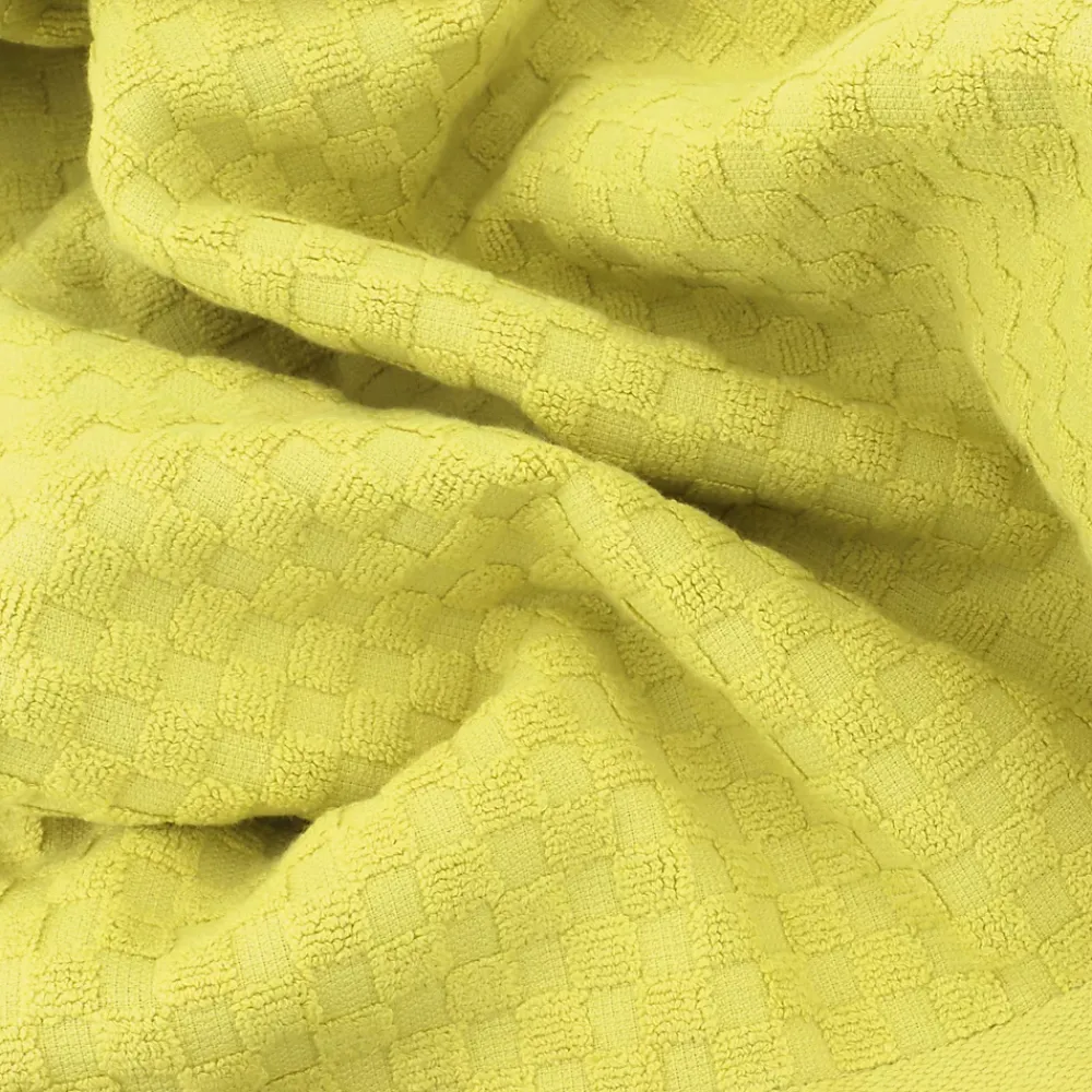 Serviette De Bain|Linnea Drap de bain éponge coton 100x170 cm coton DAMA vert chartreuse
