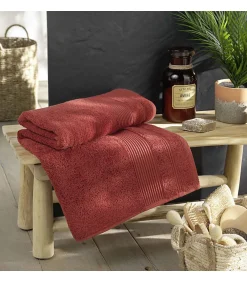 Douceur D'Intérieur Drap de Bain 90x150 cm 100% Coton Terracotta