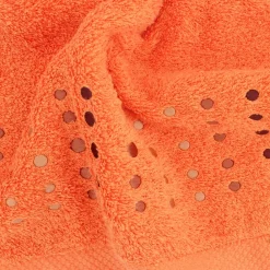 Linnea Drap de bain 100x150 cm coton 550g/m2 PURE POINTS Orange Butane