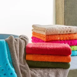 Linnea Drap de bain 100x150 cm coton 550g/m2 PURE PRIMAVERA Orange Butane