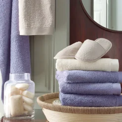 Linnea Drap de bain 100x150 cm coton peigné ALBA acier