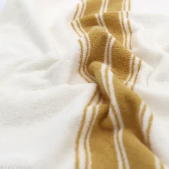 Serviette De Bain|Linnea Drap de bain 100x150 cm coton RIBBON II jaune