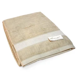 Serviette De Bain|Linnea Drap de bain 90x200 cm FICUS Vert 500g/m2 pur coton biologique