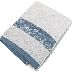 Linnea Drap de bain 100x150 cm FOLIUM en coton 520 g/m² bleu Cérulé