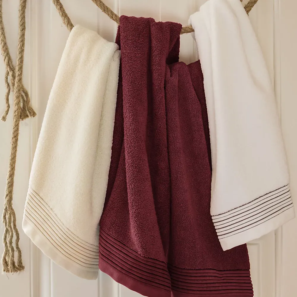Serviette De Bain|Linnea Drap de bain 100x150 cm JULIET Rouge bordeaux 520g/m2
