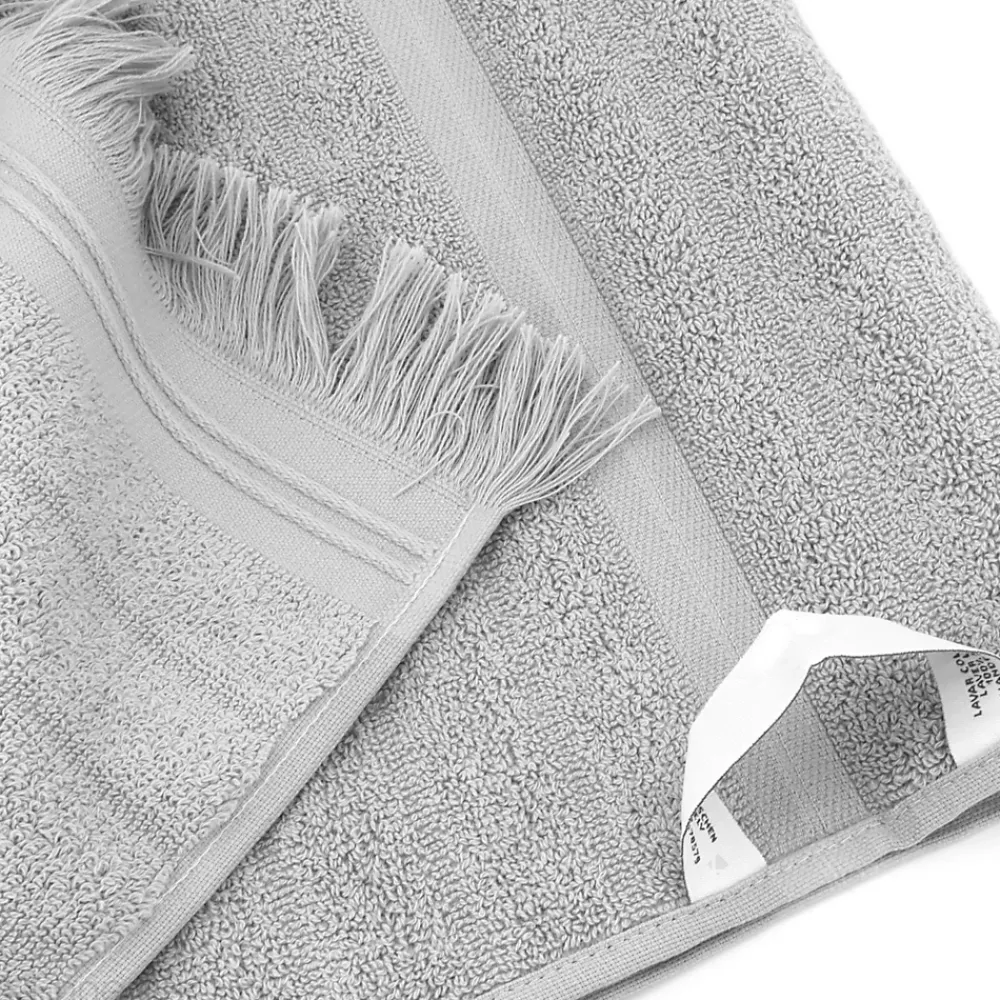 Serviette De Bain|Linnea Drap de bain 100x150 cm NATURAL STRIPES gris platine
