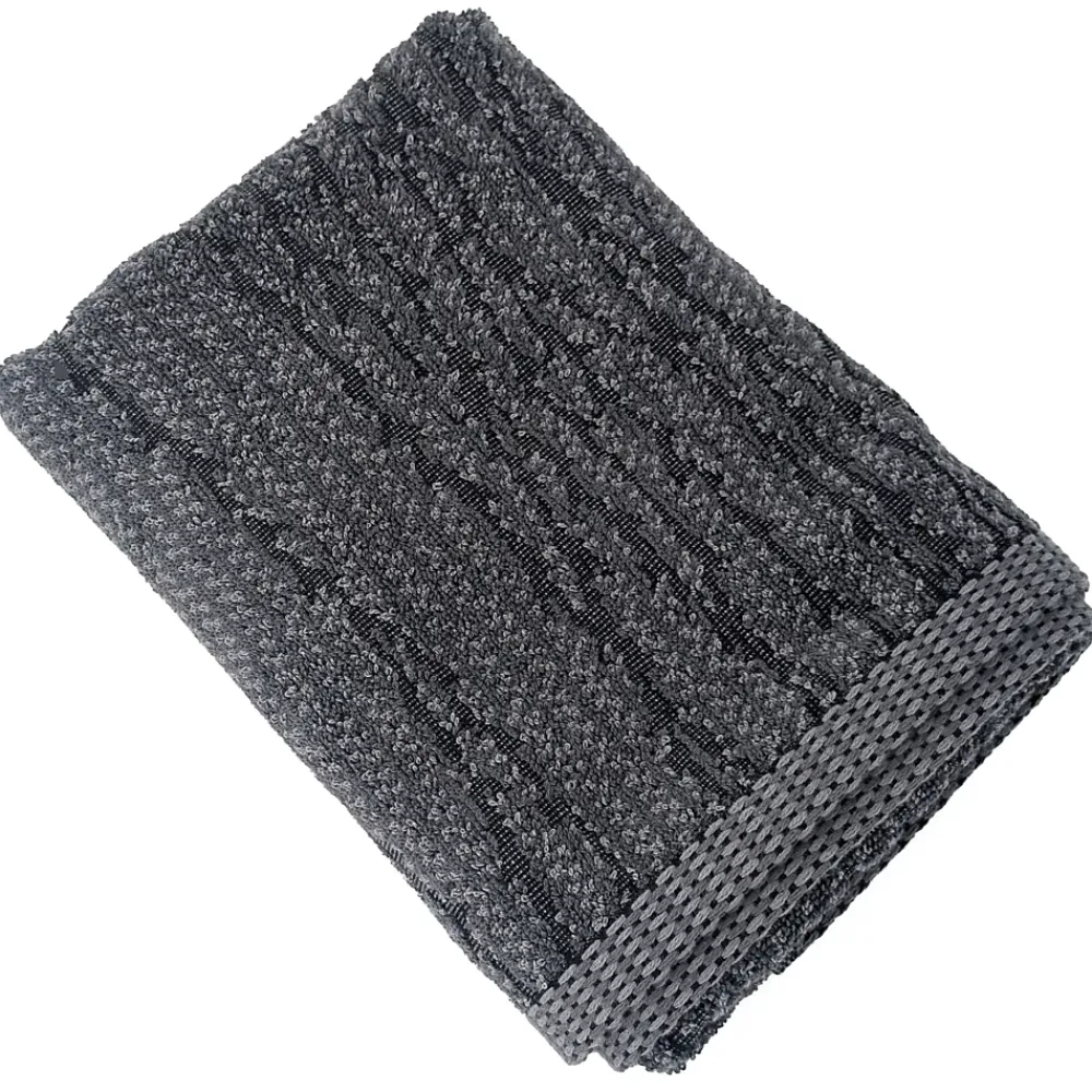 Serviette De Bain|Linnea Drap de bain 100x150 cm pur coton collection OSAKA feuillage gris