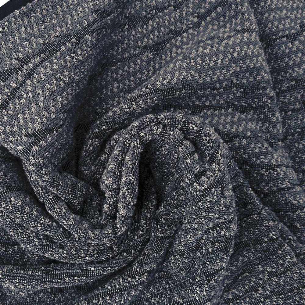 Serviette De Bain|Linnea Drap de bain 100x150 cm pur coton collection OSAKA feuillage gris