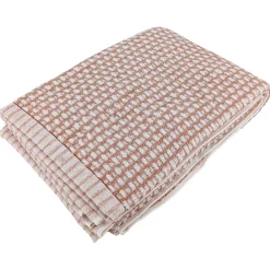 Linnea Drap de bain 100x150 cm pur coton motifs quadrillés collection GLOW marron