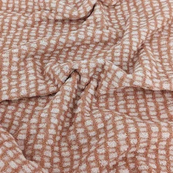 Linnea Drap de bain 100x150 cm pur coton motifs quadrillés collection GLOW marron