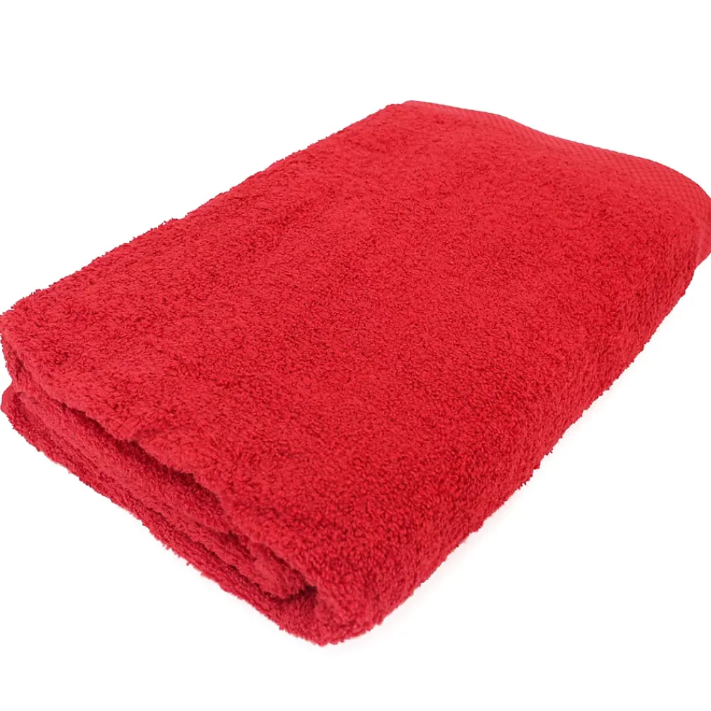 Serviette De Bain|Linnea Drap de bain 100x150 cm PURE Rouge 550g/m2