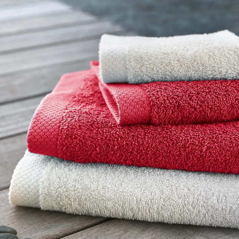 Serviette De Bain|Linnea Drap de bain 100x150 cm PURE Rouge 550g/m2