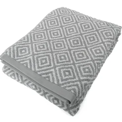 Linnea Drap de bain 100x150 cm SYMETRIE coton Gris Losanges