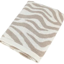 Linnea Drap de bain 100x150 cm ZEBRA SOFT pur coton motif zèbre beige