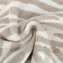 Linnea Drap de bain 100x150 cm ZEBRA SOFT pur coton motif zèbre beige