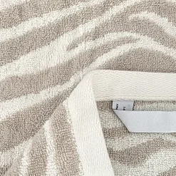 Linnea Drap de bain 100x150 cm ZEBRA SOFT pur coton motif zèbre beige
