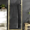 Serviette De Bain|Douceur D'Intérieur Drap de douche 70 x 130 cm eponge unie tendresse Anthracite