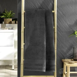 Serviette De Bain|Douceur D'Intérieur Drap de douche 70 x 130 cm eponge unie tendresse Anthracite