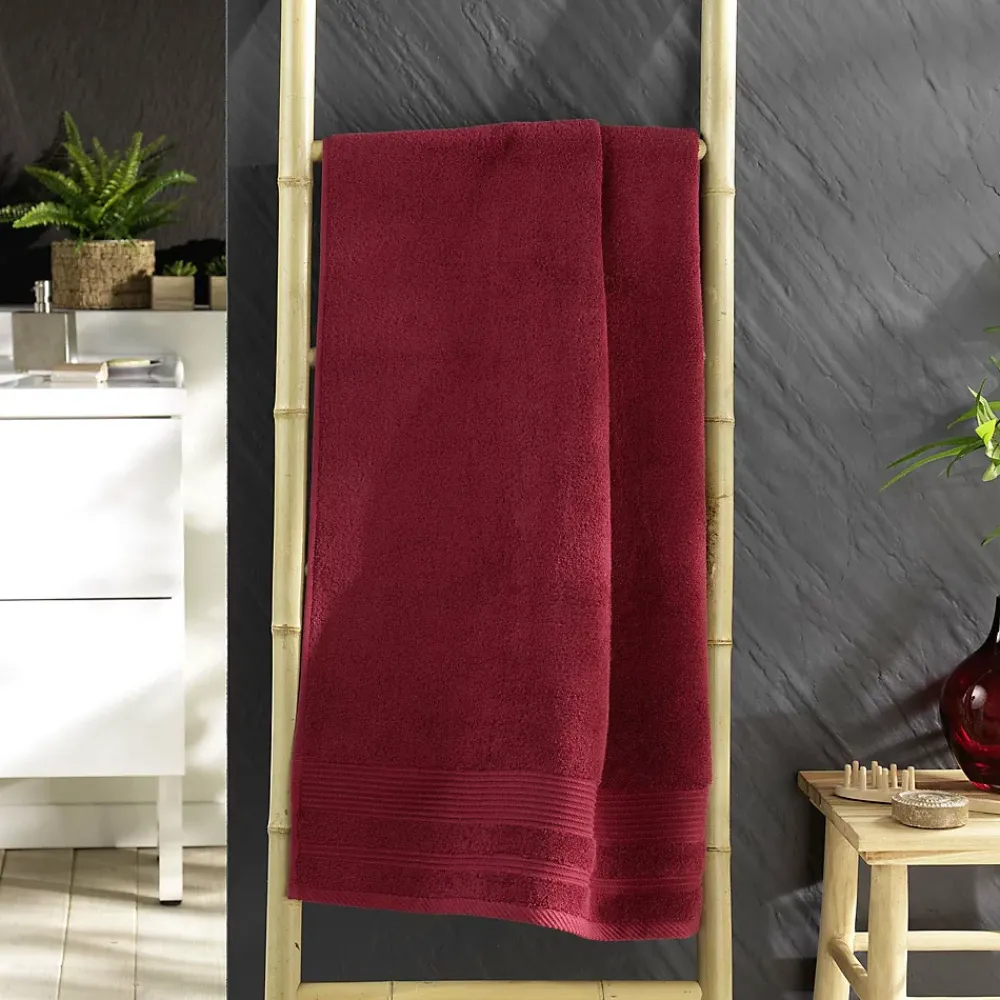 Serviette De Bain|Douceur D'Intérieur Drap de douche 70 x 130 cm eponge unie tendresse Rubis
