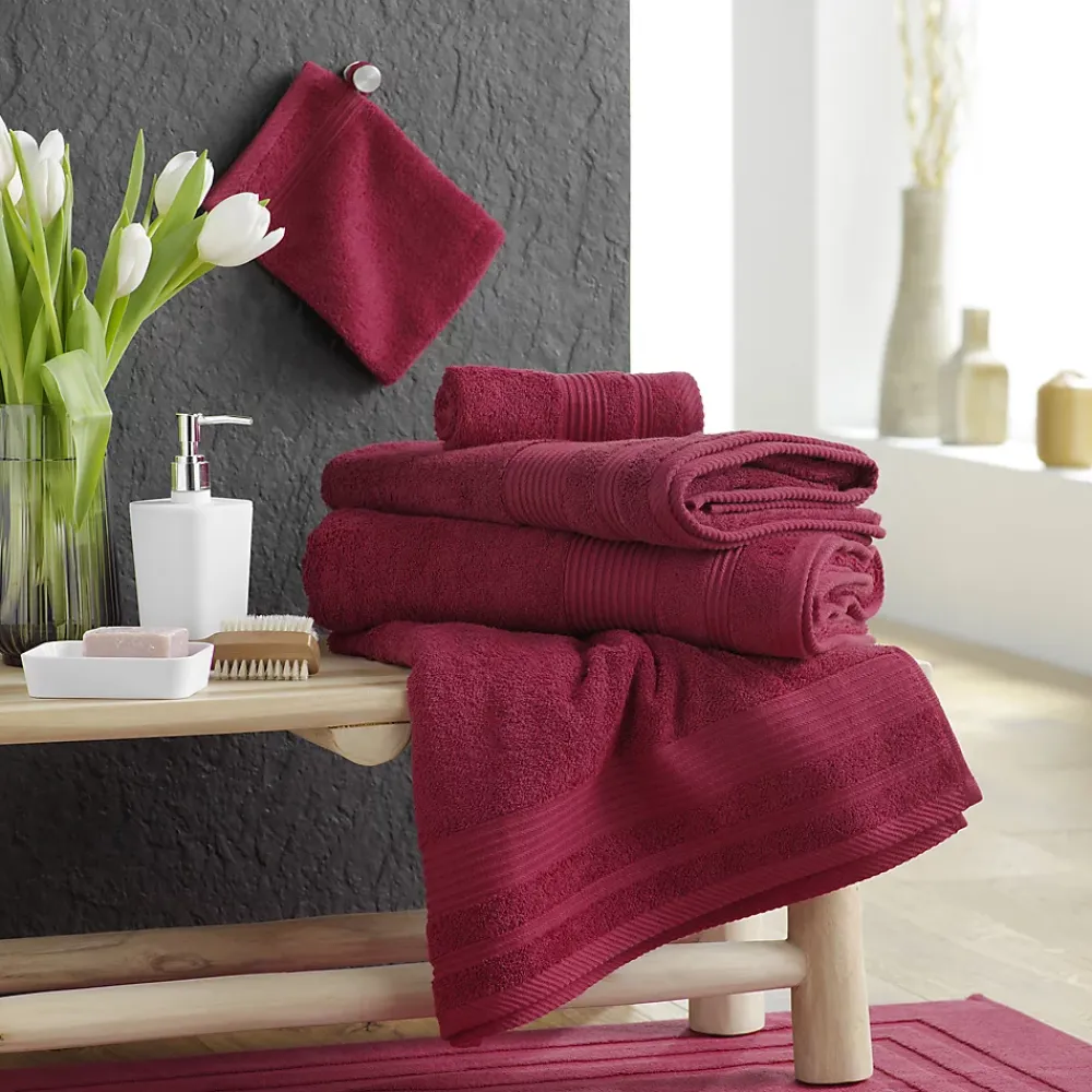 Serviette De Bain|Douceur D'Intérieur Drap de douche 70 x 130 cm eponge unie tendresse Rubis
