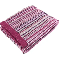 Serviette De Bain|Linnea Drap de douche coton 500g/m2 PURE STRIPES II rose