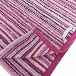Serviette De Bain|Linnea Drap de douche coton 500g/m2 PURE STRIPES II rose