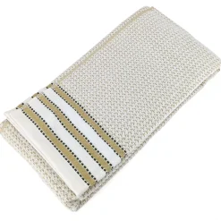 Linnea Drap de douche coton 70x140cm SANTORINI liteau jaune
