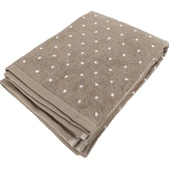Serviette De Bain|Linnea Drap de douche en coton 70X140 cm collection EFFICIENT DOTS marron roble