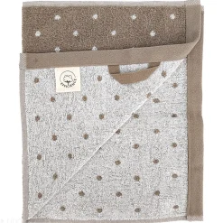 Serviette De Bain|Linnea Drap de douche en coton 70X140 cm collection EFFICIENT DOTS marron roble