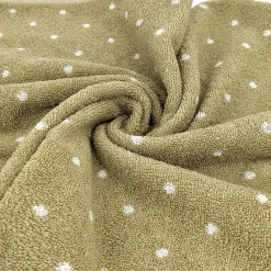 Serviette De Bain|Linnea Drap de douche en coton 70X140 cm collection EFFICIENT DOTS vert olive