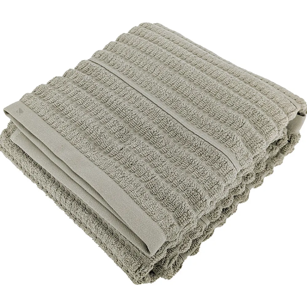 Linnea Drap de douche en fils retors 70x140 cm pur coton collection SWELL vert