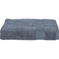 Atmosphera Créateur D'Intérieur Drap de douche Essentiel - coton 450 gr/m² - gris anthracite 70x130 cm - Atmosphera