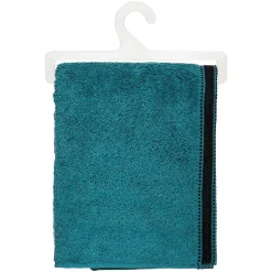 Atmosphera Créateur D'Intérieur Drap de douche Joia - coton 550 gr/m² - bleu canard 70x130 cm - Atmosphera