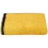 Atmosphera Créateur D'Intérieur Drap de douche Joia - coton 550 gr/m² - jaune moutarde 70x130 cm - Atmosphera
