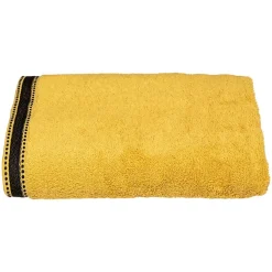 Atmosphera Créateur D'Intérieur Drap de douche Joia - coton 550 gr/m² - jaune moutarde 70x130 cm - Atmosphera