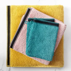 Atmosphera Créateur D'Intérieur Drap de douche Joia - coton 550 gr/m² - jaune moutarde 70x130 cm - Atmosphera