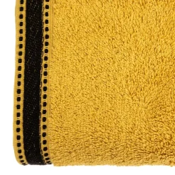 Atmosphera Créateur D'Intérieur Drap de douche Joia - coton 550 gr/m² - jaune moutarde 70x130 cm - Atmosphera