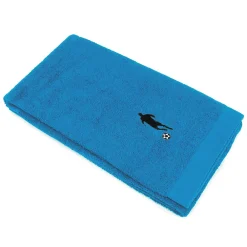 Serviette De Bain|Linnea Drap de douche 70x140 cm coton 550g/m2 PURE FOOTBALL Bleu Turquoise