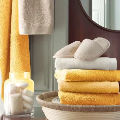 Linnea Drap de douche 70x140 cm coton peigné ALBA or