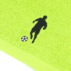 Linnea Drap de douche 70x140 cm coton 550g/m2 PURE FOOTBALL Vert Pistache