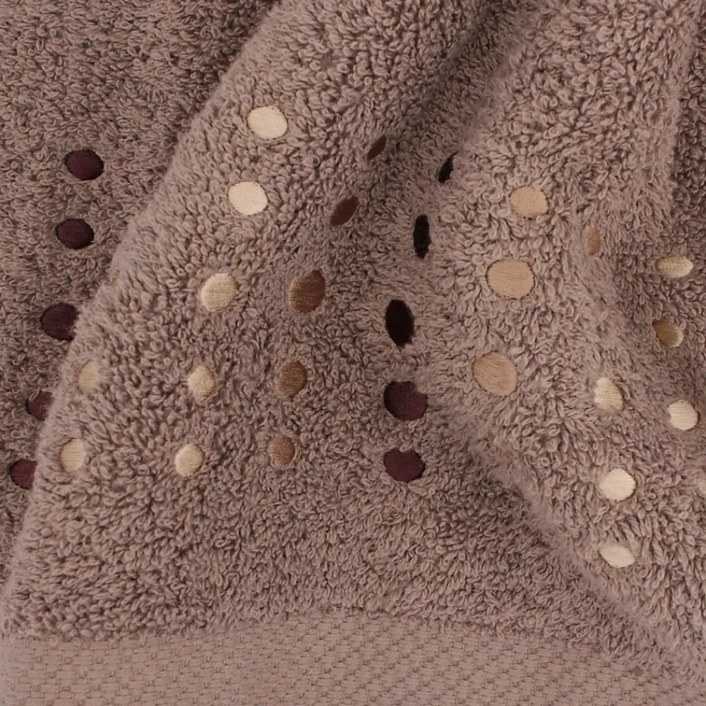 Serviette De Bain|Linnea Drap de douche 70x140 cm coton 550g/m2 PURE POINTS Marron Taupe